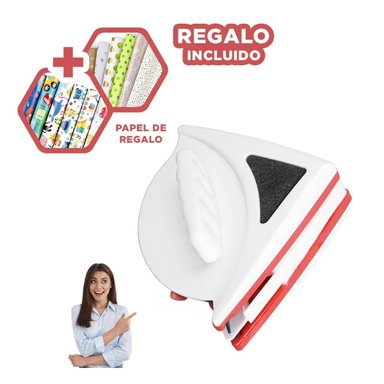 PACK6 CEPILLO DE IMAN PARA CRISTAL ROJO Y+PAPEL DE REGALO