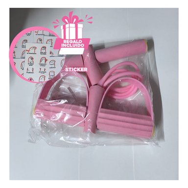 LIGA RESISTENTE PARA GYM EN ROSADO CLARO Y+REGALO STICKERS