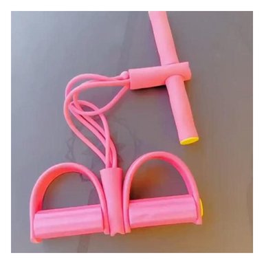 BANDA TENSOR DE PEDAL ROSADO CLARO SUAVE Y RESISTENTE PARA FITNESS Y+PAPEL REGALO - 1