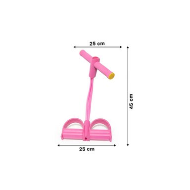 BANDA TENSOR DE PEDAL ROSADO CLARO SUAVE Y RESISTENTE PARA FITNESS Y+PAPEL REGALO - 4