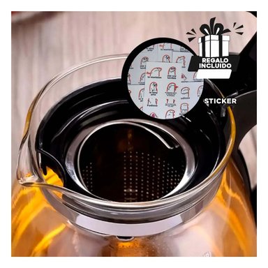 PACK12 HERVIDOR PARA TE EN NEGRO 1000ML Y+REGALO STICKERS