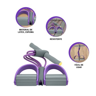 PACK12 LIGA PARA HACER PILATES EN COLOR MORADO Y PLOMO