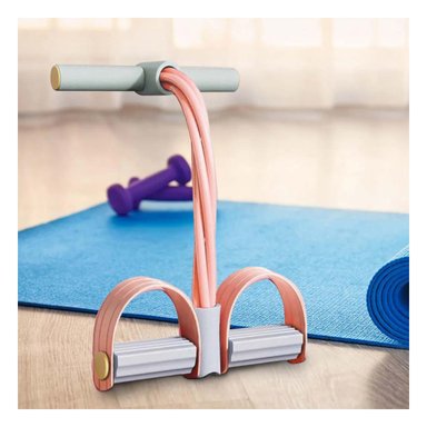 LIGA ELASTICA DE RESISTENCIA ABDOMINAL EN MORADO Y PLOMO