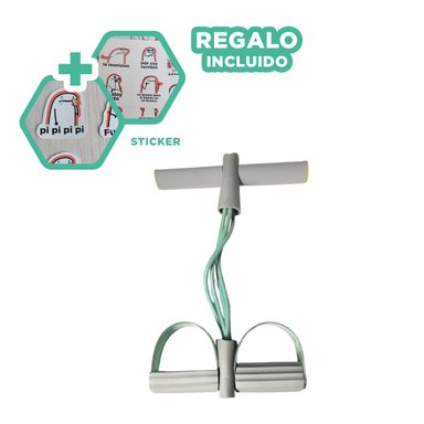 LIGA ELASTICA EN VERDE AGUA Y PLOMO Y+REGALO STICKERS