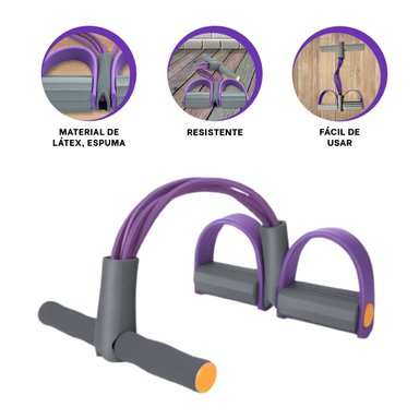 PACK4 CINTA ELASTICA DE DEPORTE MORADO Y+LIGAS DE REGALO