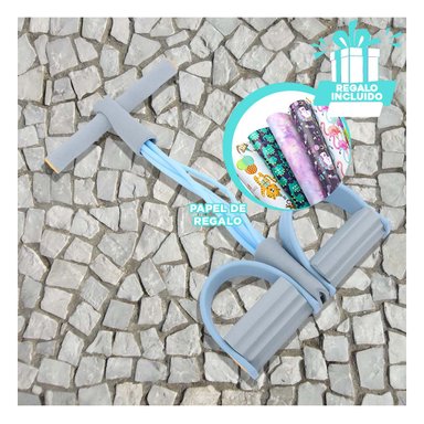 PACK12 BANDA DE FUERZA CELESTE CLARO PLOMO Y+PAPEL DE REGALO