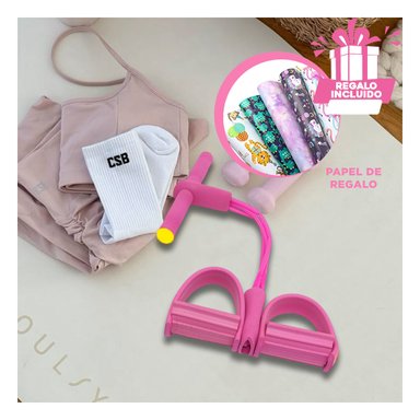 PACK12 BANDA PARA RESISTENCIA EN ROSADO Y+PAPEL DE REGALO