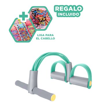 CINTA TENSORA EN VERDE AGUA Y PLOMO Y+LIGAS DE REGALO