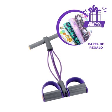 LIGA PRACTICA DE GYM EN MORADO Y PLOMO Y+PAPEL DE REGALO