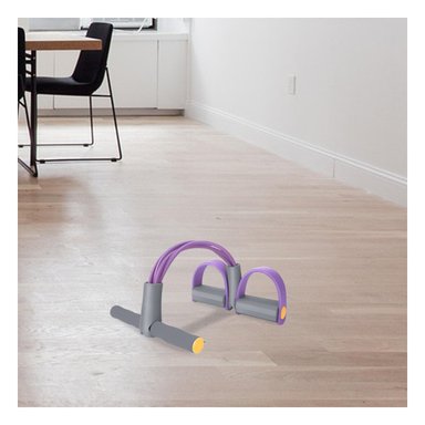 BANDA TENSOR DE PEDAL MORADO Y PLOMO SUAVE Y RESISTENTE PARA FITNESS Y+PAPEL REGALO - 3
