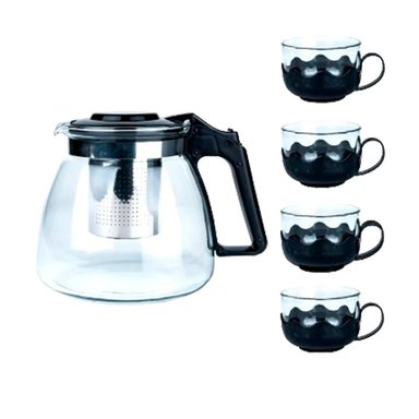 PACK2 TETERA DE VIDRIO PARA 4 TE 1000ML Y+PAPEL DE REGALO