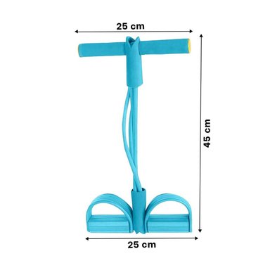 PACK2 CORREA TENSOR DE PEDAL CELESTE CLARO LIGERA Y DURADERA PARA FITNESS Y+REGALO STICKER - 4