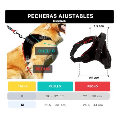 PACK2 ARNES PARA PERROS TALLA S EN NEGRO Y+REGALO STICKERS