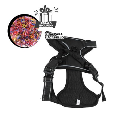 PACK12 PECHERA DE PET PARA PASEO M NEGRO Y+LIGAS DE REGALO