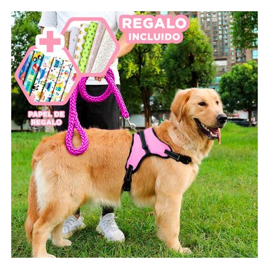 ARNES CON PECHERA AJUSTABLE EN H ROSADO Y+PAPEL DE REGALO