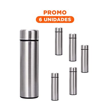 PACK6 TOMATODO INTELIGENTE CON CAPACIDAD DE 500ML PLATEADO