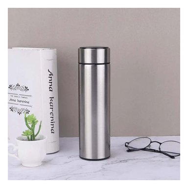 PACK6 VASO REUTILIZABLE DIGITAL 500 ML PLATEADO PRACTICO Y COMODO - 5