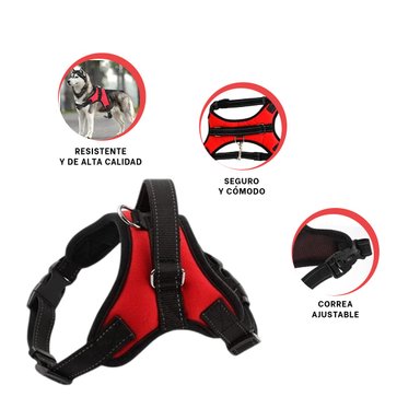 PACK2 PECHERA PARA MASCOTAS Y LIGERO ROJO Y+LIGAS DE REGALO