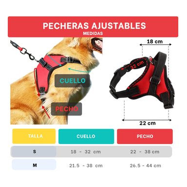 PACK2 ARNES PARA PERROS TALLA S EN ROJO Y+REGALO STICKERS