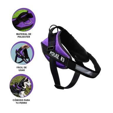 PACK6 CORREA DE ASISTENCIA PARA PERROS EN TALLA M MORADO