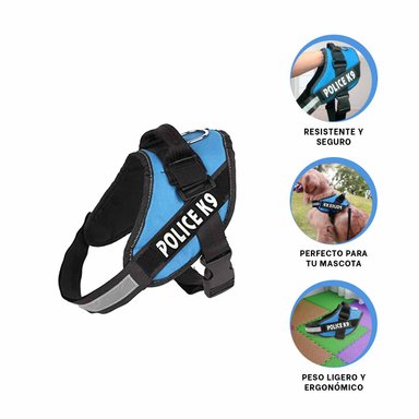 PACK6 CORREA DE ASISTENCIA PARA PERROS EN TALLA M CELESTE