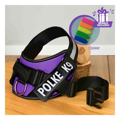 CORREA APTO PARA PERROS EN M MORADO Y+POST-IT ADHESIVOS