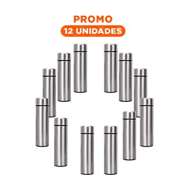 PACK12 BOTELLA FUNCIONAL 500ML DE COLOR PLATEADO