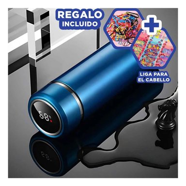 PACK6 TERMO CON CAPACIDAD DE 500 ML AZUL Y+LIGAS DE REGALO