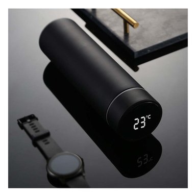 PACK4 BOTELLA DE ACERO Y PORTATIL EN NEGRO Y+LIGAS DE REGALO