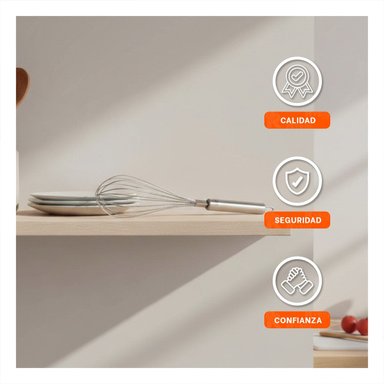 PACK2 UTENSILIO MANUAL PRACTICO EN ACERO INOXIDABLE PLATEADO PARA HOGAR Y+REGALO STICKER - 5