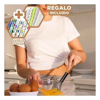 PACK12 MEZCLADORA Y ABRIDOR EN PLATEADO Y+PAPEL DE REGALO