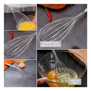 PACK4 MEZCLADORA DE MANO EN COLOR PLATEADO Y+REGALO STICKERS