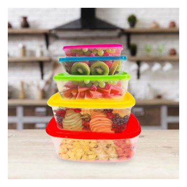 PACK2 TAPER PRACTICO PARA ALIMENTOS 5PZS Y+REGALO AGENDITA