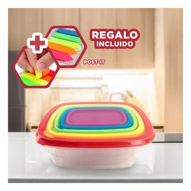 PACK6 TAPER PRACTICO PARA ALIMENTOS Y+BANDERITAS ADHESIVAS