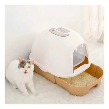 PACK2 ARENERO DE GATO CON PALA EN CAFE Y+PAPEL DE REGALO