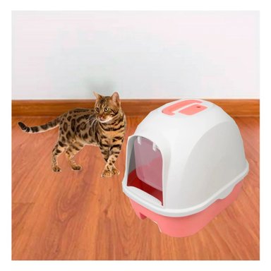 PACK4 URINARIO CON PALA PARA GATOS FUCSIA Y+PAPEL DE REGALO