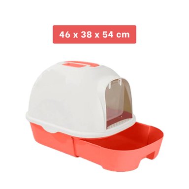 PACK2 ARENERO CERRADO DISEÑADO PARA GATOS EN ROJO