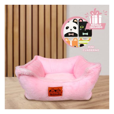 CAMA COMODA PARA MASCOTAS LAZO ROSA Y+REGALO AGENDITA