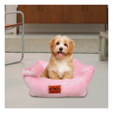 CAMASTRO PELUCHE PARA ANIMALES ROSADO Y+BANDERITAS ADHESIVAS - 4