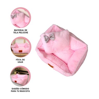 PACK6 CAMASTRO CON BORDE RECTANGULAR EN COLOR ROSADO