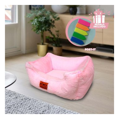 CAMASTRO ELEVADO CON COJIN LAZO ROSADO Y+POST-IT ADHESIVOS