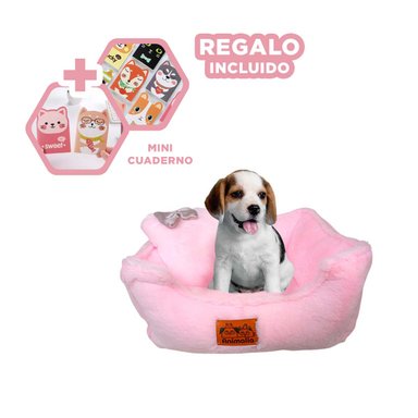 LECHO CON BORDE ALTO CON COJIN LAZO ROSADO Y+GIFT MINIAGENDA