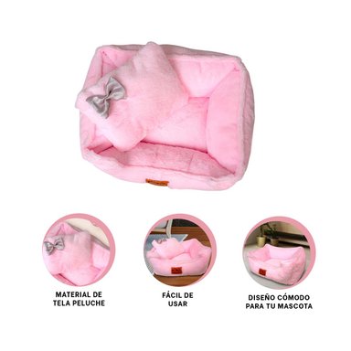 PACK4 CAMASTRO PELUCHE EN COLOR ROSADO Y+LIGAS DE REGALO