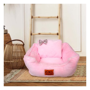 PACK2 CAMA RECTANGULAR EN L ROSADO Y+BANDERITAS ADHESIVAS