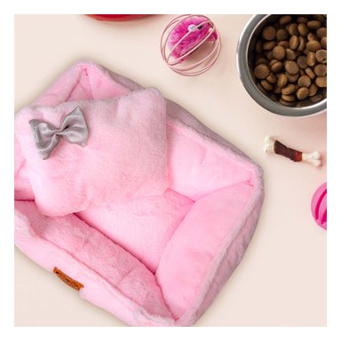 PACK2 CAMA COMODA PARA MASCOTAS LAZO ROSA Y+REGALO AGENDITA