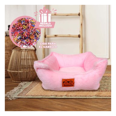 PACK6 CAMA DE DESCANSO ANIMAL EN ROSA Y+LIGAS DE REGALO