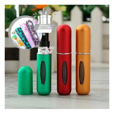 PACK6 ROCIADOR DE PERFUME MULTICOLOR Y+PAPEL DE REGALO