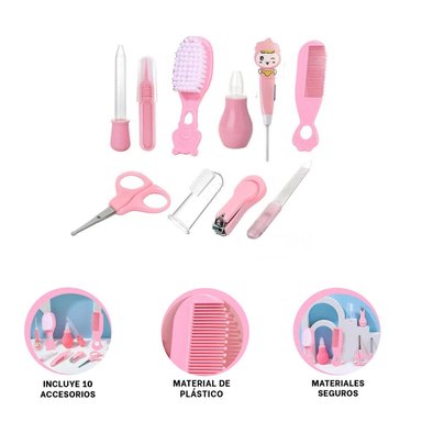 PACK4 KIT UTIL PARA LACTANTE EN ROSADO Y+PAPEL DE REGALO
