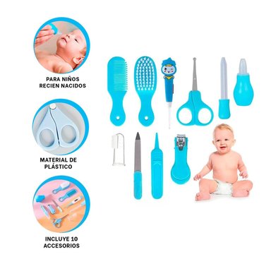 PACK6 KIT COMPACTO DE INFANTES 10PZAS AZUL
