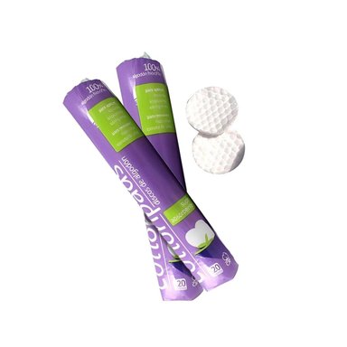 PACK2 DISCOS COMPACTOS DE ALGODON PARA DESMAQUILLAJE 120U